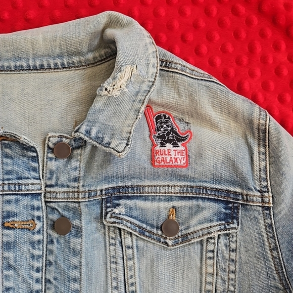 Star Wars Kylo Ren Jean Jacket KUT From the Cloth Upcycled - Picture 13 of 13